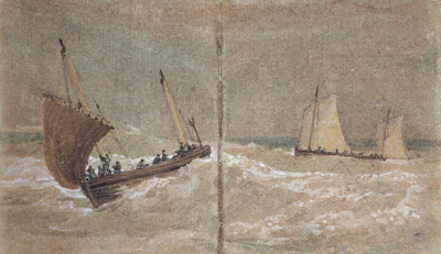 Sailing boats at sea (mk31)